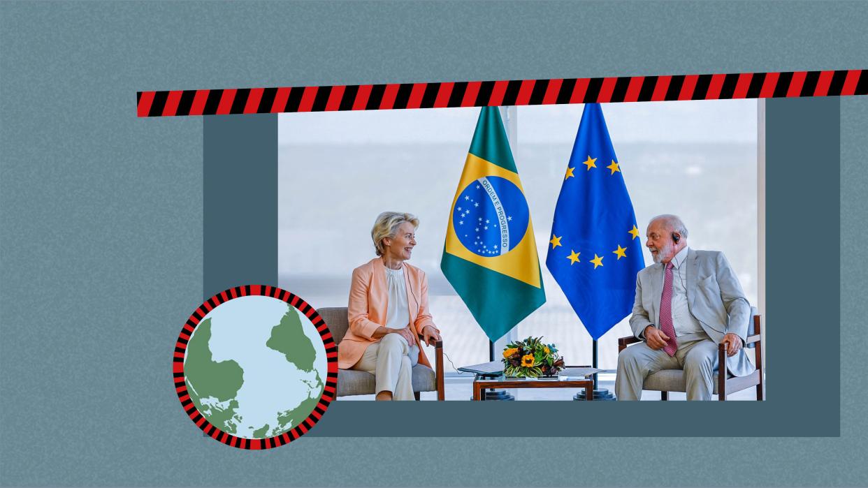 European Commission President Ursula von der Leyen meets Brazilian President Luiz Inacio Lula da Silva, at the Planalto palace in Brasilia, Brazil June 12, 2023.