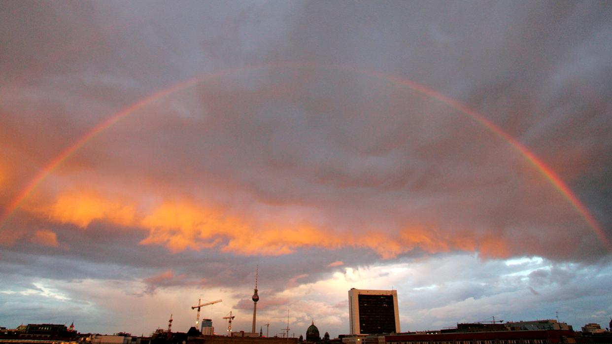 A rainbow over Berlin.