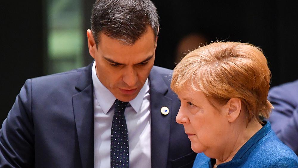 Spanish Prime Minsiter Pedro Sánchez and German Chancellor Angela Merkel