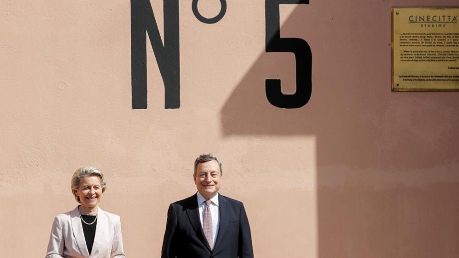 EU Commission President Ursula von der Leyen and Italien PM Mario Draghi