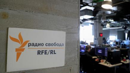 A view of the newsroom of Radio Free Europe/Radio Liberty (RFE/RL) in Moscow, Russia April 6, 2021. Picture taken April 6, 2021.