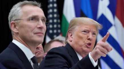 Jens Stoltenberg and Donald Trump